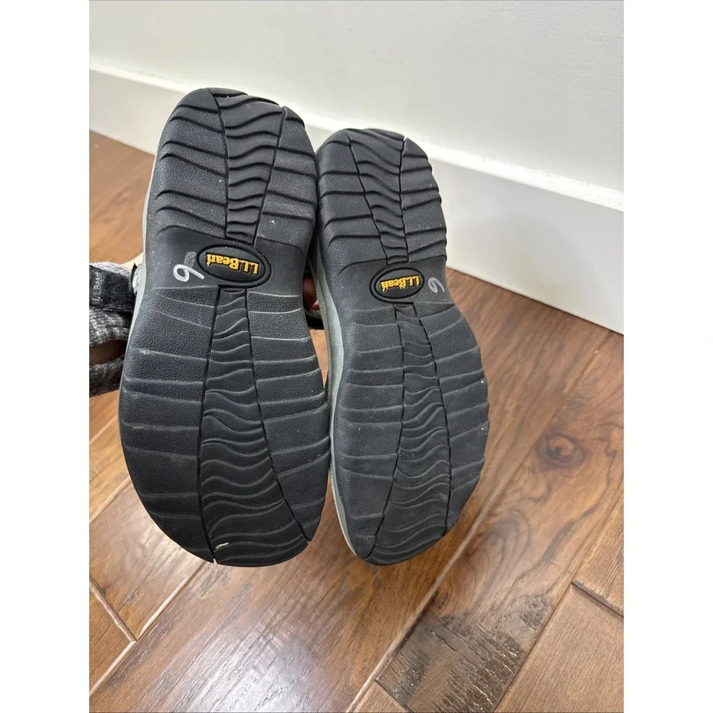 LL Bean Hiking Outdoors Strap Sandal Women 7.5 Gray Gorpcore Travel Water Sporty